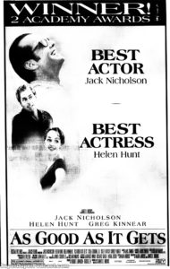 AS GOOD AS IT GETS- Newspaper ad. APRIL 2, 1998.