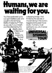 BATTLESTAR GALACTICA- Newspaper ad. April 22, 1980.