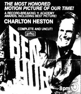 BEN-HUR- KTLA television guide ad. April 27, 1988.