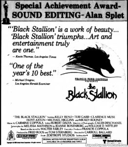 THE BLACK STALLION- Newspaper ad. April 22, 1980.