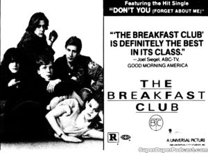 THE BREAKFAST CLUB- Newspaper ad. APRIL 2, 1985.