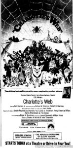 CHARLOTTE'S WAR- Newspaper ad. April 11, 1973.