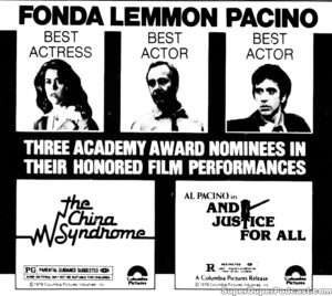 CHINA SYNDROME- Newspaper ad. April 4, 1980.