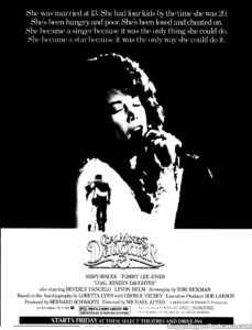 COAL MINER'S DAUGHTER- Newspaper ad. March 2, 1980.