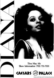 DIANA ROSS- Newspaper ad. April 17, 1982.