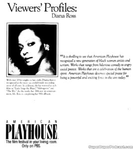 DIANA ROSS- Newspaper ad. April 28, 1993.