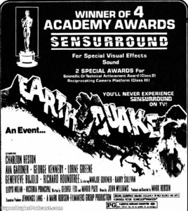 EARTHQUAKE- Newspaper ad. April 10, 1975.