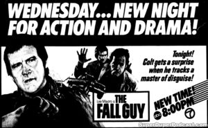 THE FALL GUY- ABC television guide ad. Newspaper ad. April 6, 1983.