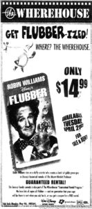 FLUBBER- Home video ad. April 22, 1998.