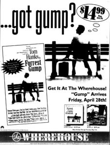 FORREST GUMP- Home video ad. April 28, 1995.