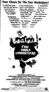 FOUR MUSKETEERS- Newspaper ad. April 5, 1975.