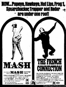 MASH/FRENCH CONNECTION- Newspaper ad. April 20, 1973.