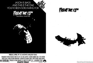 FRIDAY THE 13TH THE FINAL CHAPTER- Newspaper ad. April 13, 1984.