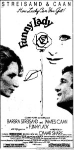 FUNNY LADY- Newspaper ad. April 8, 1975.