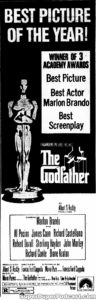 THE GODFATHER- Newspaper ad.
April 5, 1973.