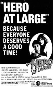 HERO AT LARGE- Newspaper ad. April 9, 1980.