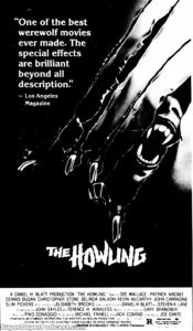 THE HOWLING- Newspaper ad. April 23, 1981.
