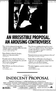 INDECENT PROPOSAL- Newspaper ad. April 25, 1993.