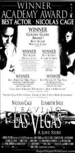 LEAVING LAS VEGAS- Newspaper ad. APRIL 2, 1996.