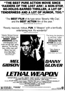 LETHAL WEAPON- Newspaper ad. April 21, 1987.