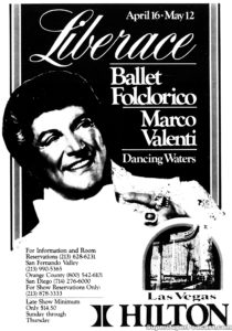 LIBERACE- Newspaper ad. April 16, 1980.