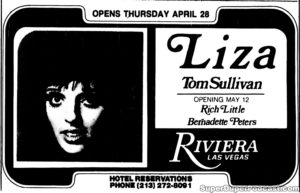 LIZA MINNELLI- Newspaper ad. April 28, 1977.