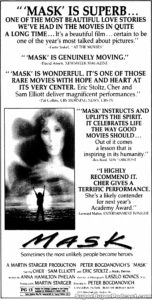 MASK- Newspaper ad. April 3, 1985.