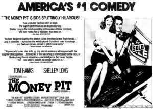 THE MONEY PIT- Newspaper ad. April 25, 1986.