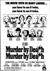 MURDER BY DEATH- Newspaper ad. April 27, 1977.