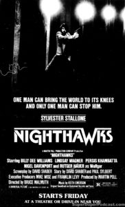 NIGHTHAWKS- Newspaper ad. April 9, 1981.