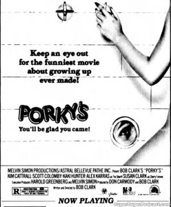PORKY'S- Newspaper ad. April 12, 1982.