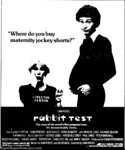 RABBIT TEST- Newspaper ad. April 6, 1978.