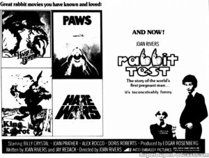 RABBIT TEST- Newspaper ad. April 7, 1978.