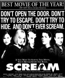 SCREAM- Newspaper ad. April 19, 1997.