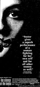 SILENCE OF THE LAMBS- Newspaper ad. April 19, 1991.