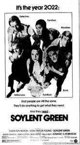 SOYLENT GREEN- Newspaper ad. April 15, 1973.