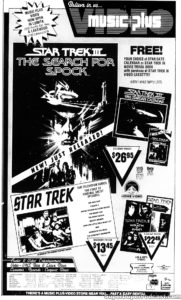 STAR TREK III THE SEARCH FOR SPOCK- Home video ad. March 2, 1985.