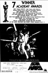 STAR WARS- Newspaper ad. April 11, 1979.