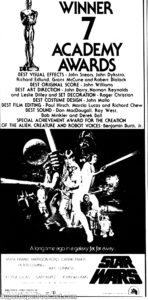 STAR WARS- Newspaper ad. April 4, 1978.