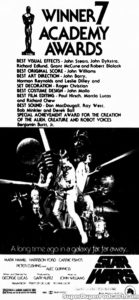 STAR WARS- Newspaper ad. April 8, 1978.