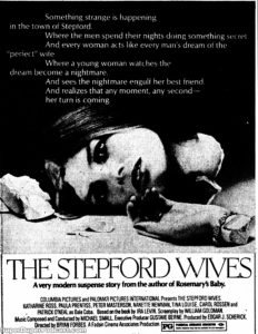 THE STEPFORD WIVES- Newspaper ad. April 9, 1975.