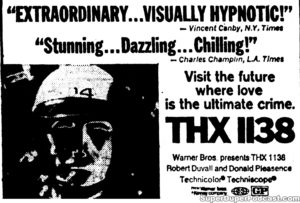 THX 1138- Newspaper ad. April 7, 1971.