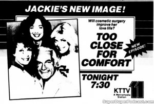TOO CLOSE FOR COMFORT- KTTV television guide ad. April 10, 1984.