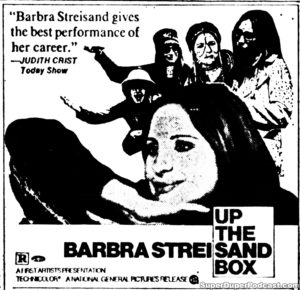 UP THE SANDBOX- Newspaper ad. April 3, 1973.