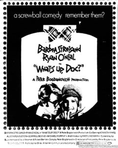 WHAT'S UP, DOC?- Newspaper ad. April 28, 1972.