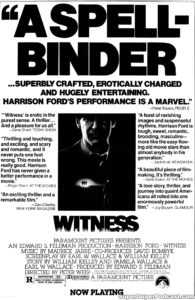 WITNESS- Newspaper ad. March 1, 1985.