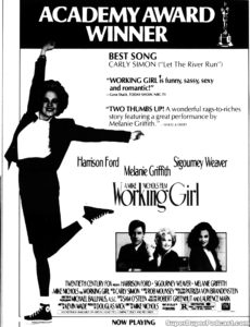 WORKING GIRL- Newspaper ad. April 1, 1989.