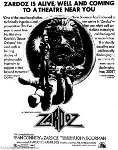 ZARDOZ- Newspaper ad. April 21, 1974.
