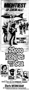 20,000 LEAGUES UNDER THE SEA- Newspaper ad. May 23, 1971.