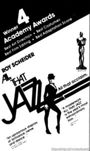 ALL THAT JAZZ- Newspaper ad. May 18, 1980.